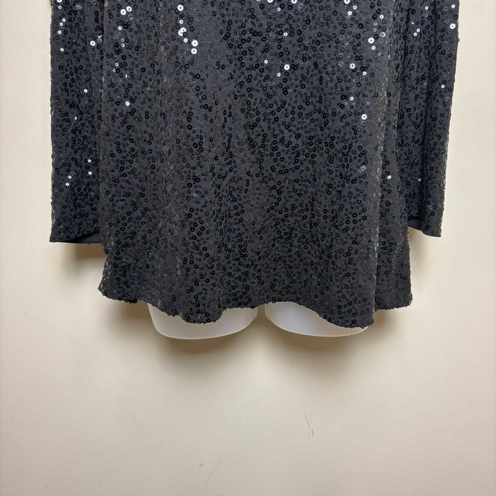 Lafayette 148 Silk Sequin 2 Piece Set Square Neck Open Cardigan Top Womens XL - Picture 3 of 9